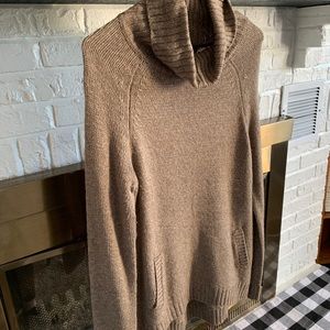 Beige cowl neck sweater